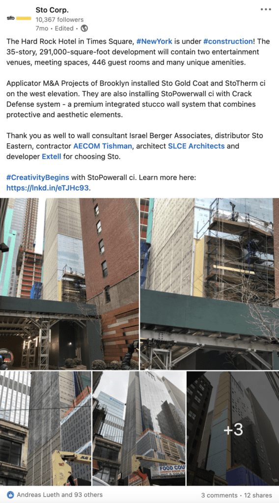 Taking a look at Sto Corp.’s top social media posts of 2021