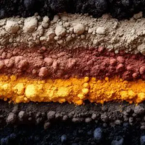 Striped Pigments Stacked On Top Of Each Other