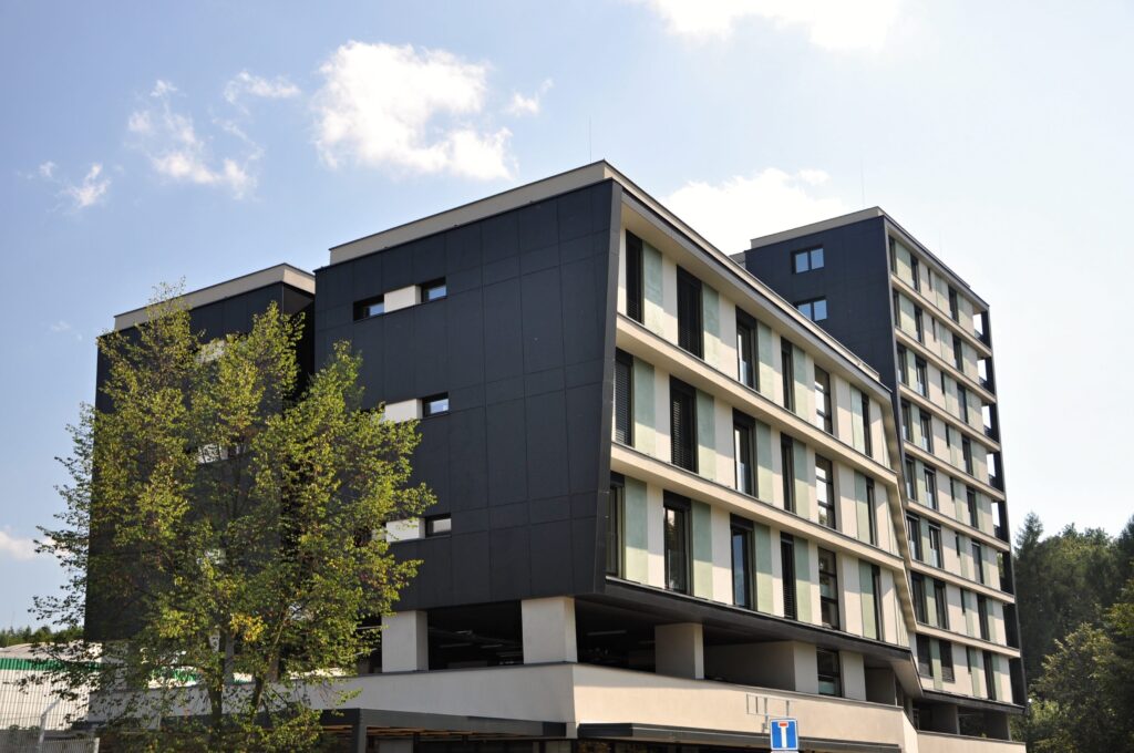 Building using StoVentec Cement