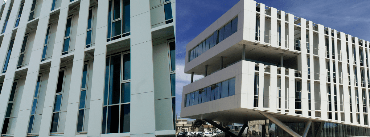 StoVentec Fiber cement in use.