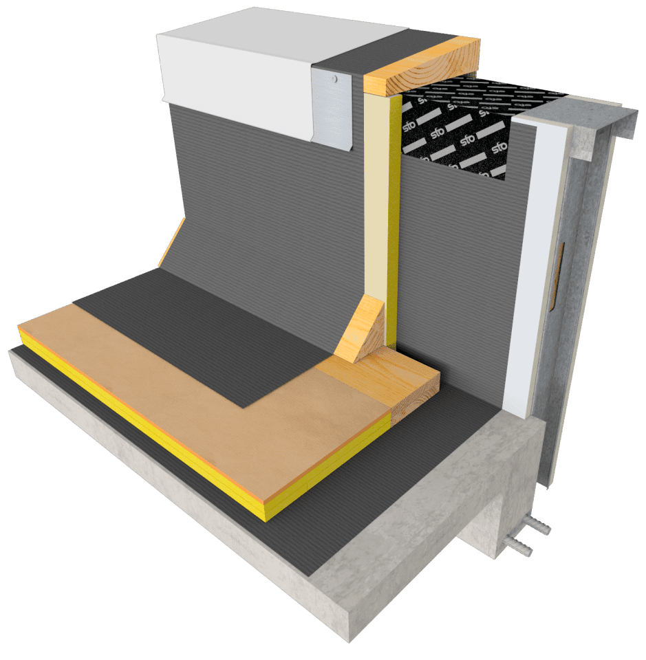3D wall section with Sto components