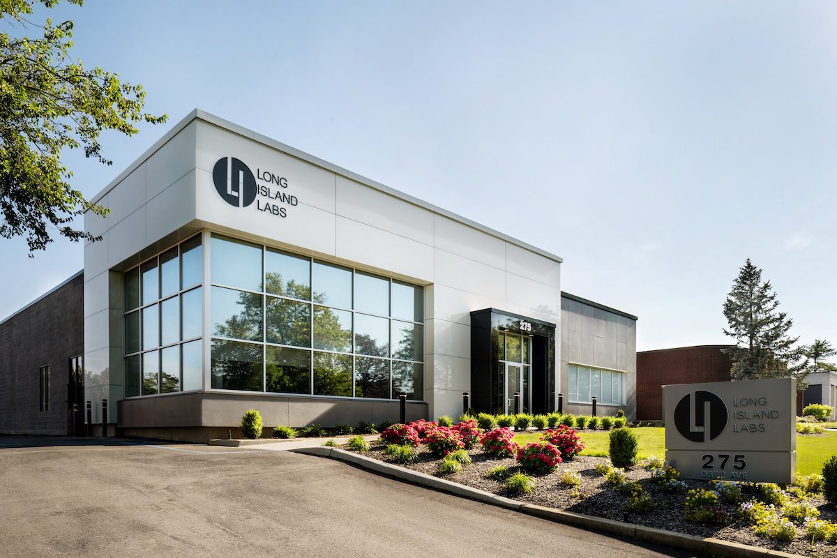 Long Island Labs building exterior featuring Sto wall systems designed for durability and efficiency.