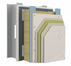 StoVentec drained and back-ventilated rainscreen wall assembly